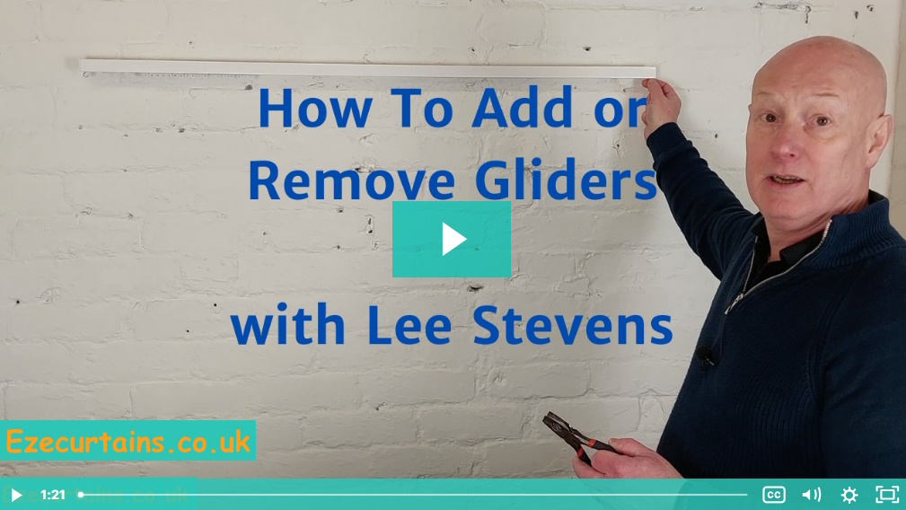 add or remove gliders from our regular curtain track