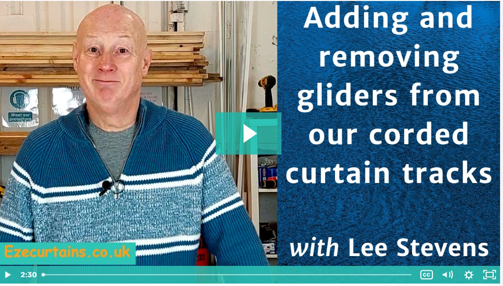 adding-or removing gliders from our corded curtain tracks