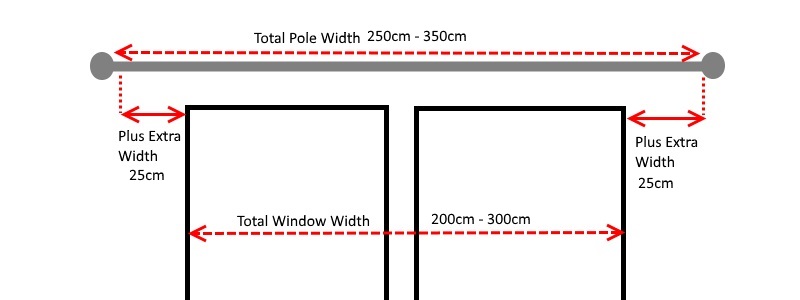 28mm Metal Curtain Poles