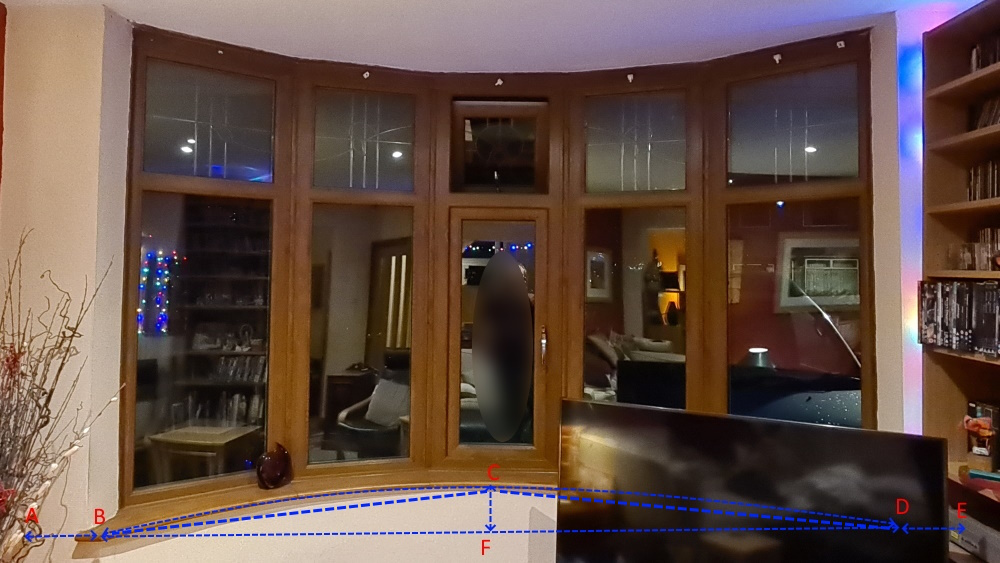 curved bay with returns measuring template curved bay with returns measuring template