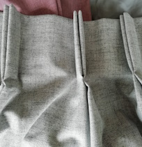 double pleat curtain heading style