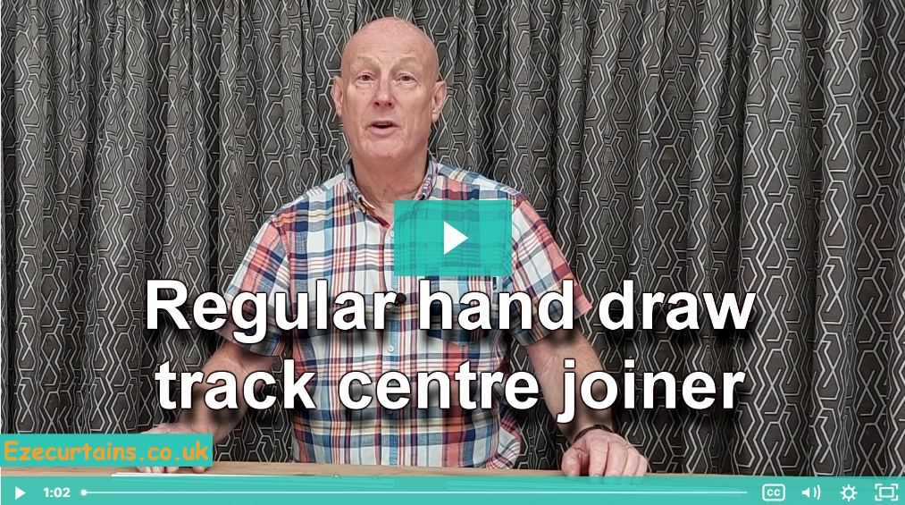 fitting a regular curtain track centre joiner