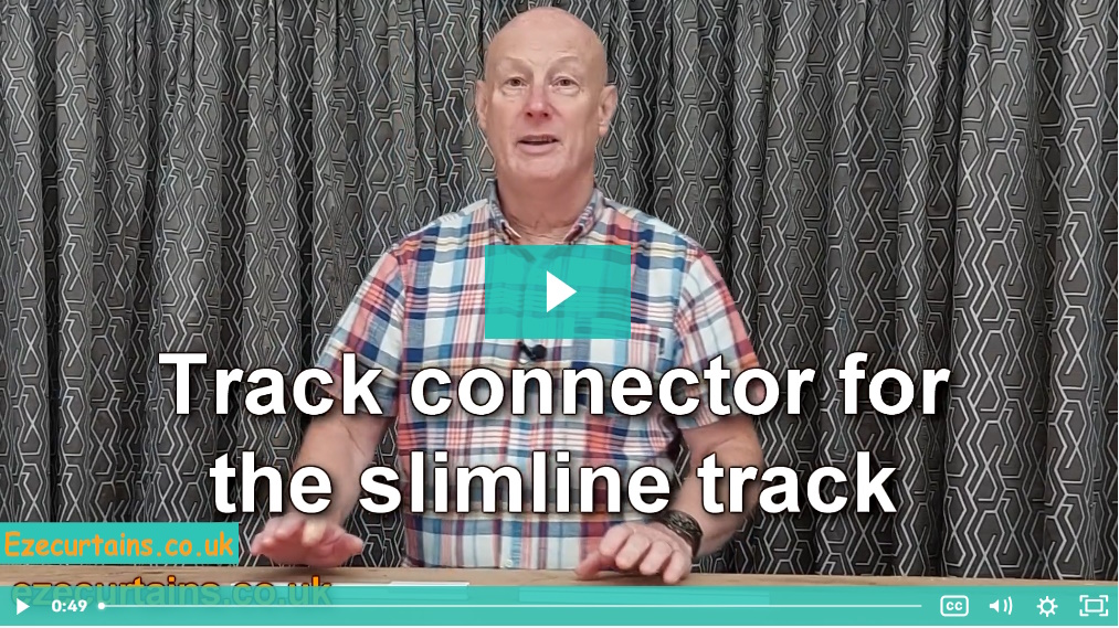 fiiting the slimline curtain track centre connector