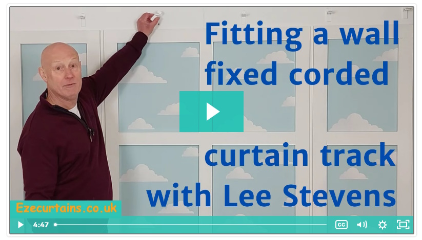 fitting a wall fix corded curtain track