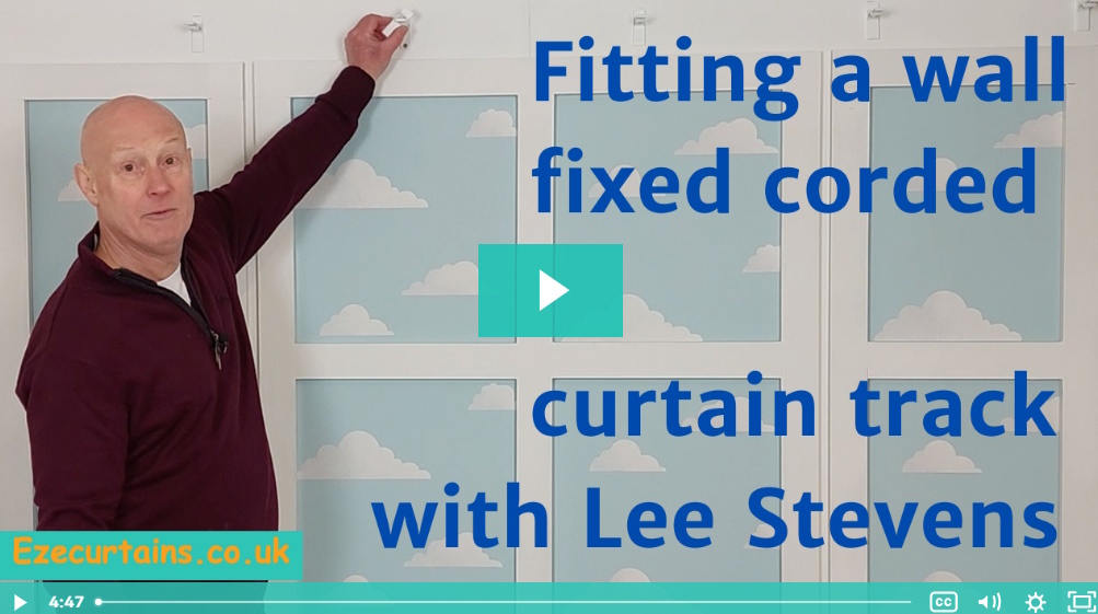 how to fit our wall fixed corded curtain track