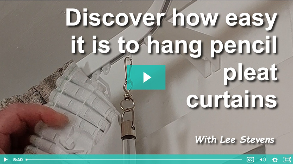 how to hang pencil pleat curtains