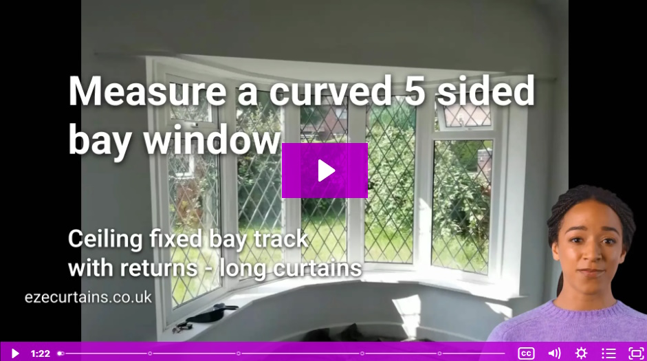 measure curved 5 sided bay with returns