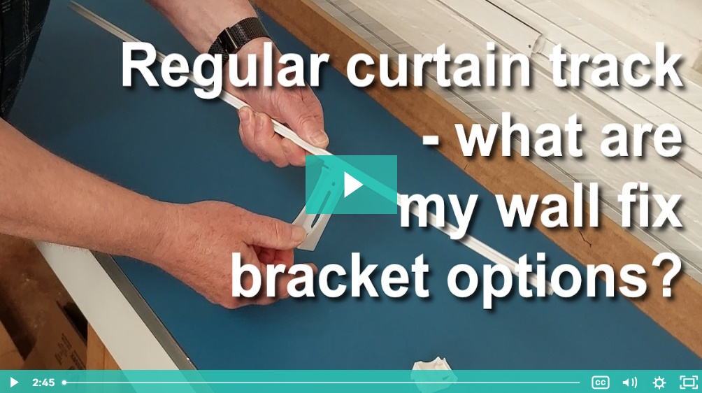 regular curtain track wall fix bracket options