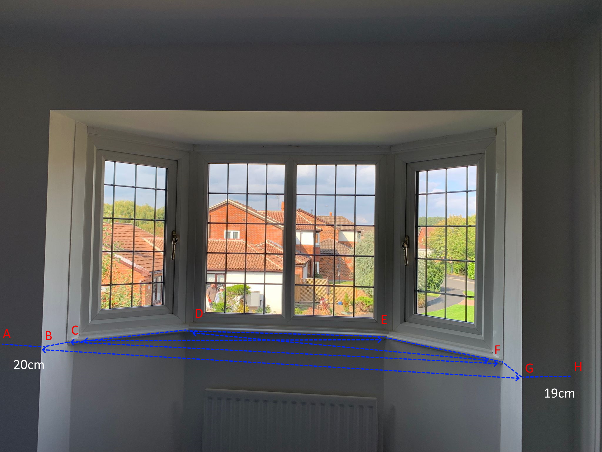 5 sided bay with returns but no return sills 5 sided bay with returns but no return sills