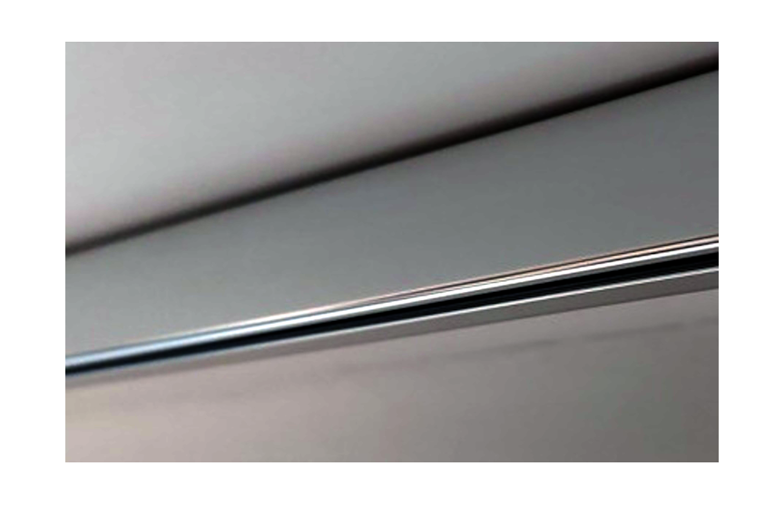 silver custom made wall track