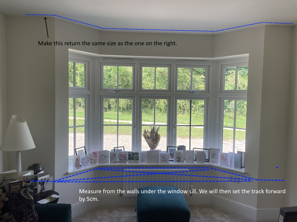 splay bay with returns measured under window sill splay bay with returns measured under window sill