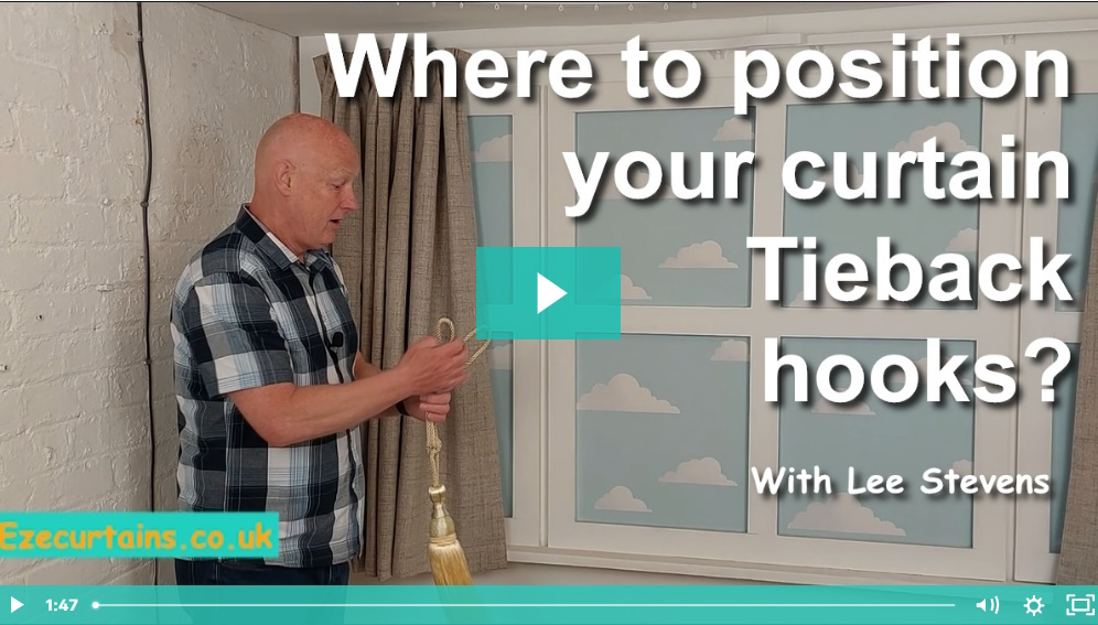 where to position your curtain tieback hooks